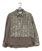 ）の古着「CHAOS Pattern Asymmetrical Layered Shirt/SRF-001」｜ベージュ
