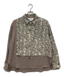 CULLNI×SHAREEF（クルニ×シャリーフ）の古着「CHAOS Pattern Asymmetrical Layered Shirt/SRF-001」｜ベージュ