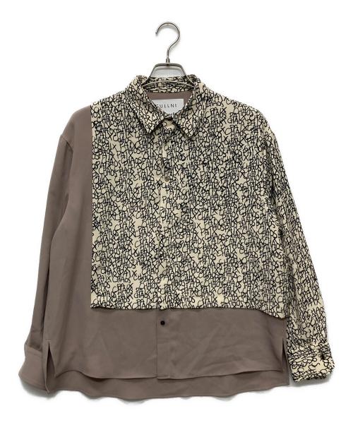 CULLNI（クルニ）CULLNI (クルニ) SHAREEF (シャリーフ) CHAOS Pattern Asymmetrical Layered Shirt/SRF-001 ベージュの古着・服飾アイテム
