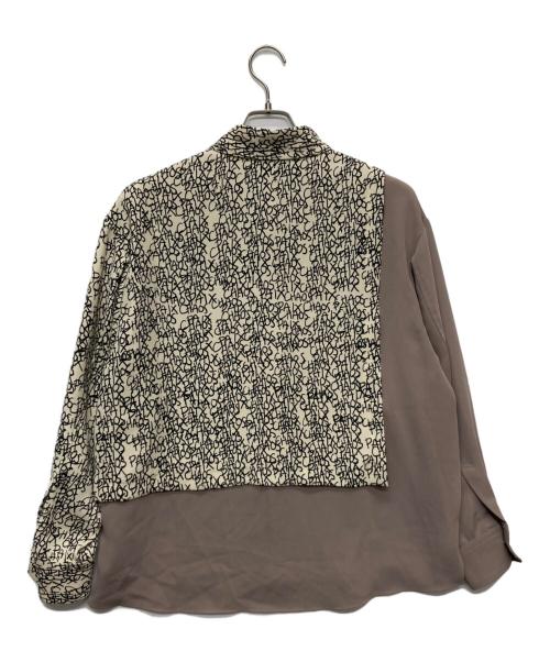 CULLNI（クルニ）CULLNI (クルニ) SHAREEF (シャリーフ) CHAOS Pattern Asymmetrical Layered Shirt/SRF-001 ベージュの古着・服飾アイテム