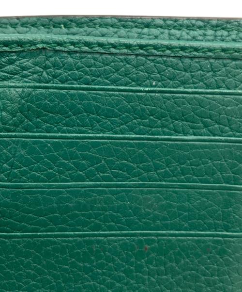GUCCI（グッチ）GUCCI (グッチ) バンブー付き ダブルG ミディアム ウォレット/739498 グリーンの古着・服飾アイテム