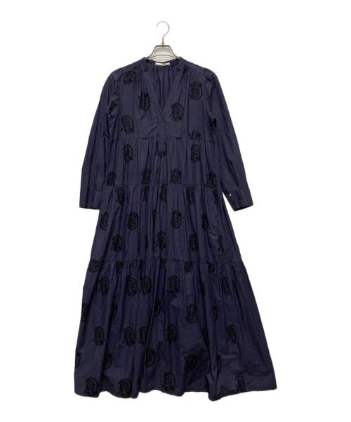 ne quittez pas（ヌキテパ）ne quittez pas (ヌキテパ) POPLIN PAISLEY EMB TIRED/010441GL2 パープル サイズ:Ｍの古着・服飾アイテム