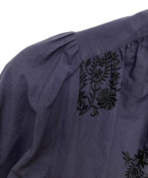 ne quittez pas（ヌキテパ）ne quittez pas (ヌキテパ) POPLIN PAISLEY EMB TIRED/010441GL2 パープル サイズ:Ｍの古着・服飾アイテム