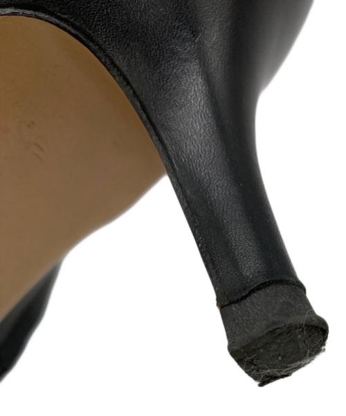 Salvatore Ferragamo（サルヴァトーレ フェラガモ）Salvatore Ferragamo (サルヴァトーレ フェラガモ) ヴァラリボンショートブーツ ブラック サイズ:5 1/2の古着・服飾アイテム