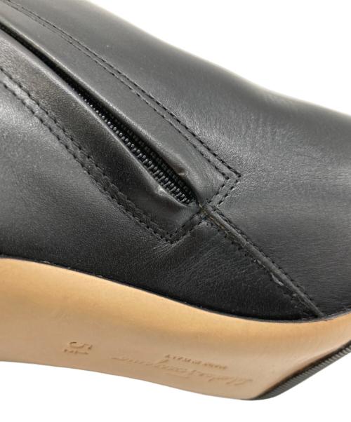 Salvatore Ferragamo（サルヴァトーレ フェラガモ）Salvatore Ferragamo (サルヴァトーレ フェラガモ) ヴァラリボンショートブーツ ブラック サイズ:5 1/2の古着・服飾アイテム