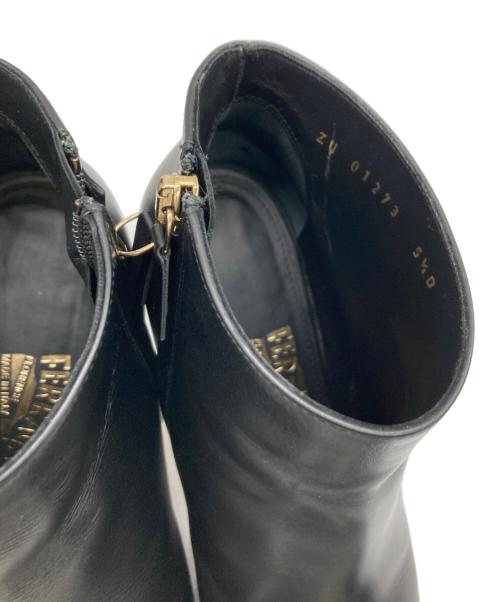 Salvatore Ferragamo（サルヴァトーレ フェラガモ）Salvatore Ferragamo (サルヴァトーレ フェラガモ) ヴァラリボンショートブーツ ブラック サイズ:5 1/2の古着・服飾アイテム