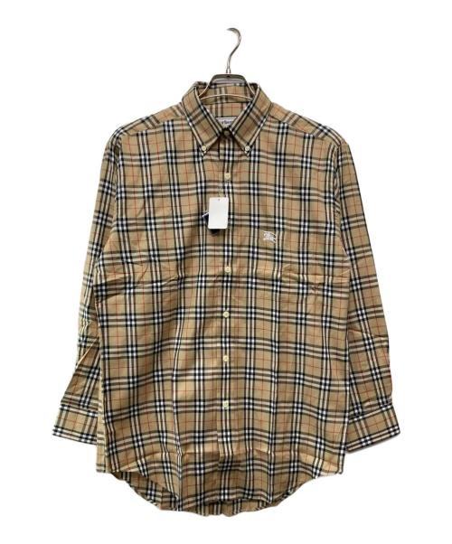 Burberry's（バーバリー）Burberry's (バーバリー) ホース刺繍ノヴァチェックシャツ ベージュ サイズ:Ｍ 未使用品の古着・服飾アイテム