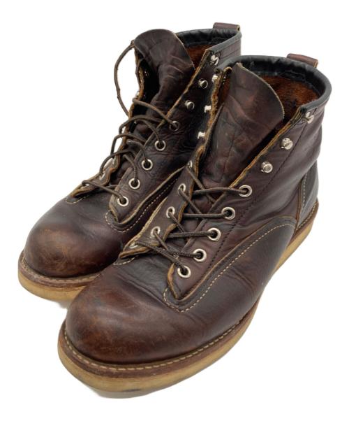 RED WING（レッドウィング）RED WING (レッドウィング) ラインマンブーツ ブラウン サイズ:25.5の古着・服飾アイテム