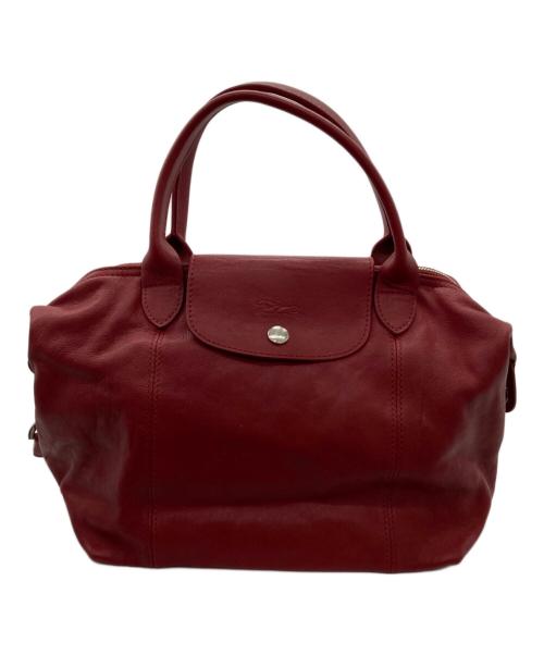 LONGCHAMP（ロンシャン）LONGCHAMP (ロンシャン) ル・プリアージュキュイール2WAYレザーバッグ/1512737545 レッドの古着・服飾アイテム