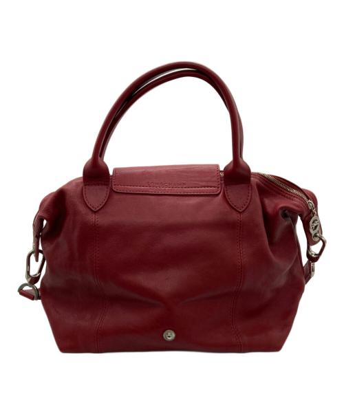 LONGCHAMP（ロンシャン）LONGCHAMP (ロンシャン) ル・プリアージュキュイール2WAYレザーバッグ/1512737545 レッドの古着・服飾アイテム
