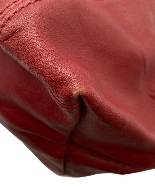 LONGCHAMP（ロンシャン）LONGCHAMP (ロンシャン) ル・プリアージュキュイール2WAYレザーバッグ/1512737545 レッドの古着・服飾アイテム