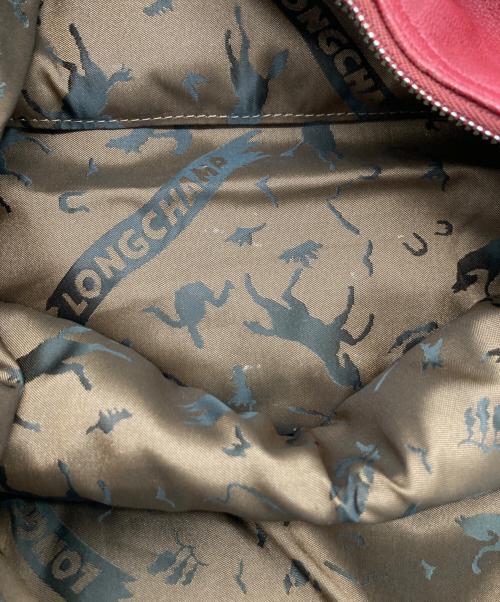 LONGCHAMP（ロンシャン）LONGCHAMP (ロンシャン) ル・プリアージュキュイール2WAYレザーバッグ/1512737545 レッドの古着・服飾アイテム