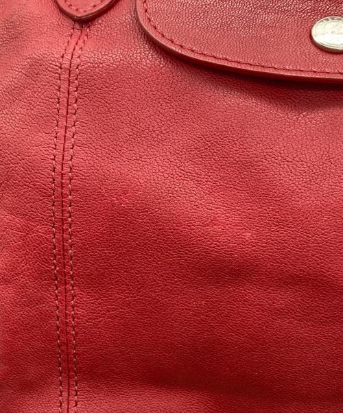 LONGCHAMP（ロンシャン）LONGCHAMP (ロンシャン) ル・プリアージュキュイール2WAYレザーバッグ/1512737545 レッドの古着・服飾アイテム