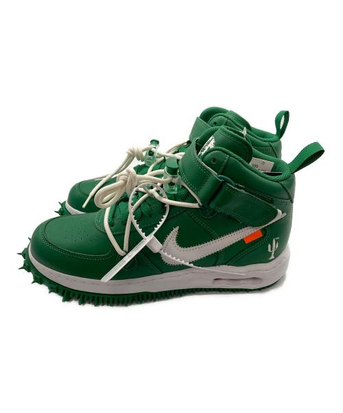 NIKE（ナイキ）NIKE (ナイキ) OFFWHITE (オフホワイト) Air Force 1 Mid SP LTHR/DR0500-300 ホワイト×グリーン サイズ:26cm 未使用品の古着・服飾アイテム