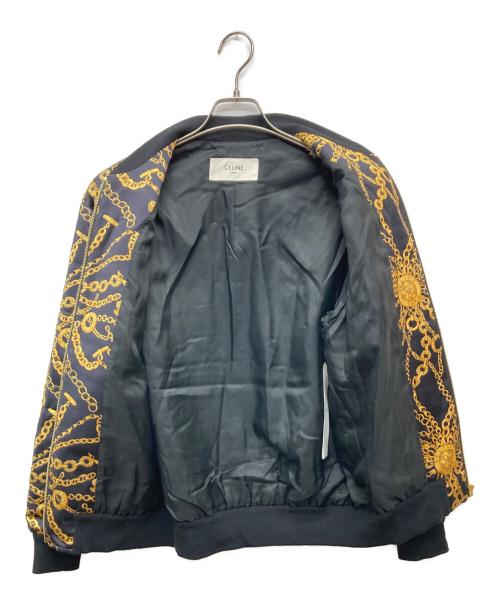 CELINE（セリーヌ）CELINE (セリーヌ) チェーン総柄ブルゾン/2V28E423N ブラック サイズ:34の古着・服飾アイテム