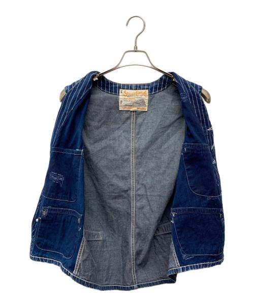 SUGAR CANE（シュガーケーン）SUGAR CANE (シュガーケーン) wabash vest denim インディゴ サイズ:Lの古着・服飾アイテム