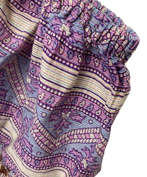 sara mallika（サラマリカ）sara mallika (サラマリカ) Kareena Square Print Tassel Dress/020442SA1 パープル サイズ:Ｍの古着・服飾アイテム