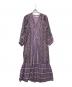 sara mallika（サラマリカ）の古着「Kareena Square Print Tassel Dress/020442SA1」｜パープル