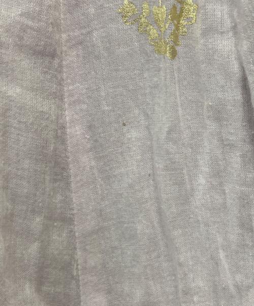 ne quittez pas（ヌキテパ）ne quittez pas (ヌキテパ) Cotton Voile Foil Flower Print Sleeve Dress/010441ZE1 パープル サイズ:Ｍの古着・服飾アイテム