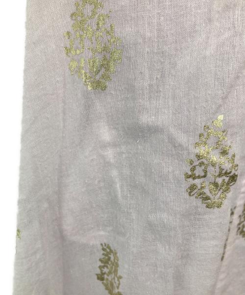 ne quittez pas（ヌキテパ）ne quittez pas (ヌキテパ) Cotton Voile Foil Flower Print Sleeve Dress/010441ZE1 パープル サイズ:Ｍの古着・服飾アイテム