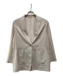 23区（ニジュウサンク）の古着「【洗える】シアーマットクロス ジャケット」｜アイボリー