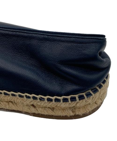 CELINE（セリーヌ）CELINE (セリーヌ) Vカットレザーエスパドリーユ ブルー サイズ:40の古着・服飾アイテム