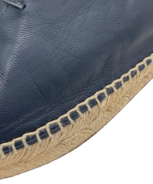 CELINE（セリーヌ）CELINE (セリーヌ) Vカットレザーエスパドリーユ ブルー サイズ:40の古着・服飾アイテム