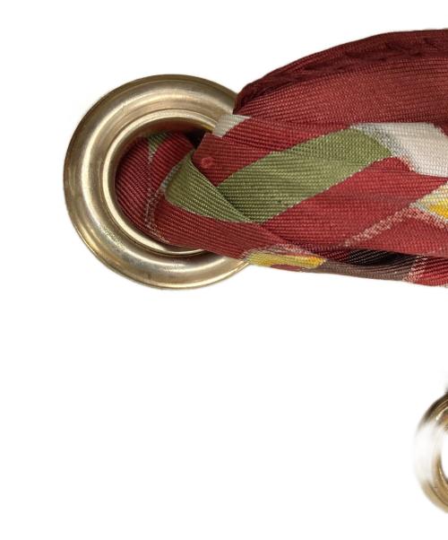 GUCCI（グッチ）GUCCI (グッチ) GGキャンバススカーフ付トートバッグ/153033 ホワイト×ブラウンの古着・服飾アイテム