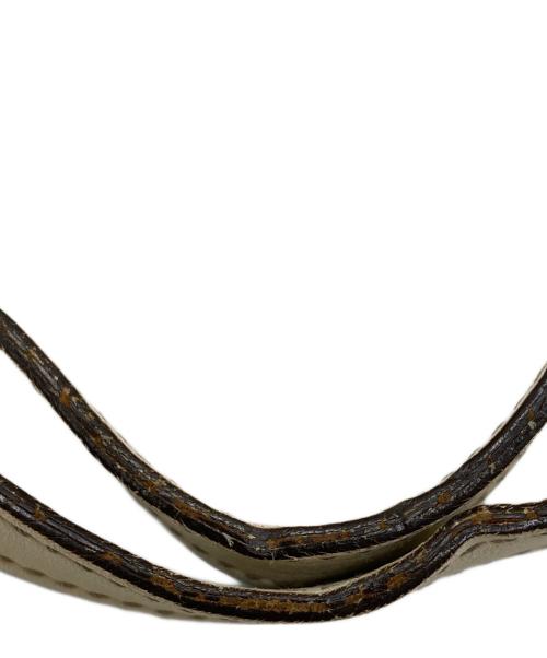 GUCCI（グッチ）GUCCI (グッチ) GGキャンバススカーフ付トートバッグ/153033 ホワイト×ブラウンの古着・服飾アイテム