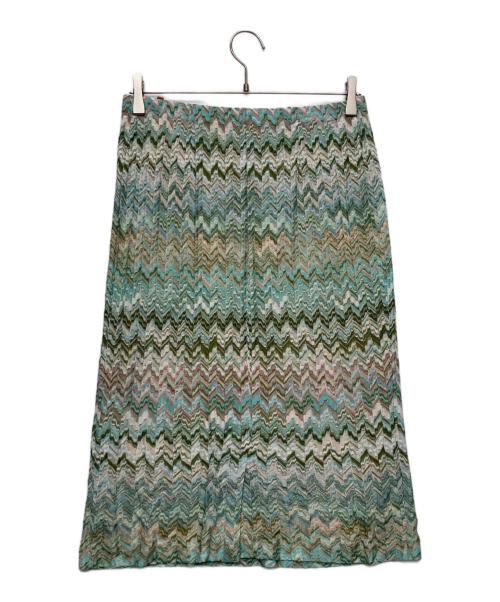 missoni（ミッソーニ）missoni (ミッソーニ) ジグザグスカートセットアップ グリーン サイズ:JKT48/SKT46の古着・服飾アイテム