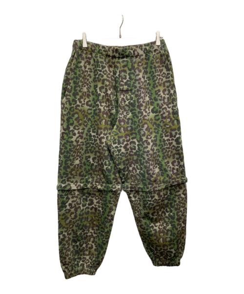 PHINGERIN（フィンガリン）PHINGERIN (フィンガリン) CONVERTIBLE SWEATPANTS LEOPARD/PD-261-BT-092 グリーン サイズ:Ｍの古着・服飾アイテム