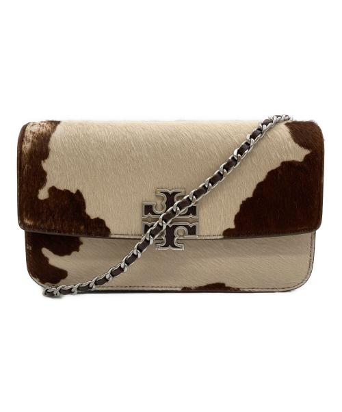 TORY BURCH（トリーバーチ）TORY BURCH (トリーバーチ) ハラコチェーンショルダーウォレット ブラウンの古着・服飾アイテム