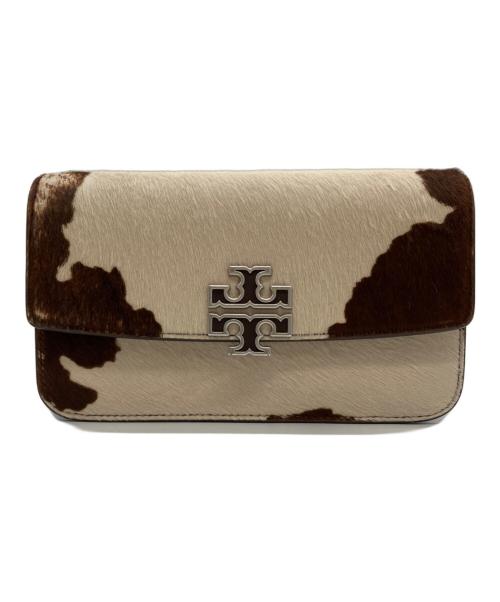 TORY BURCH（トリーバーチ）TORY BURCH (トリーバーチ) ハラコチェーンショルダーウォレット ブラウンの古着・服飾アイテム