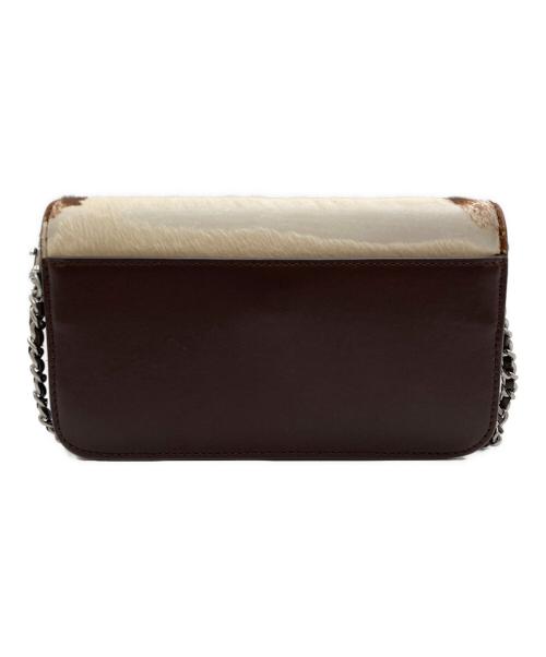 TORY BURCH（トリーバーチ）TORY BURCH (トリーバーチ) ハラコチェーンショルダーウォレット ブラウンの古着・服飾アイテム