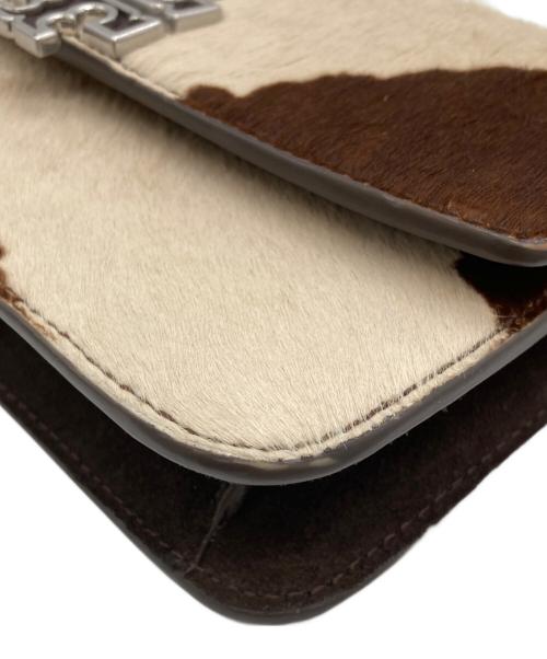 TORY BURCH（トリーバーチ）TORY BURCH (トリーバーチ) ハラコチェーンショルダーウォレット ブラウンの古着・服飾アイテム