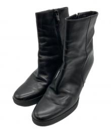 TOD'S（トッズ）の古着「レザーヒールブーツ」｜ブラック