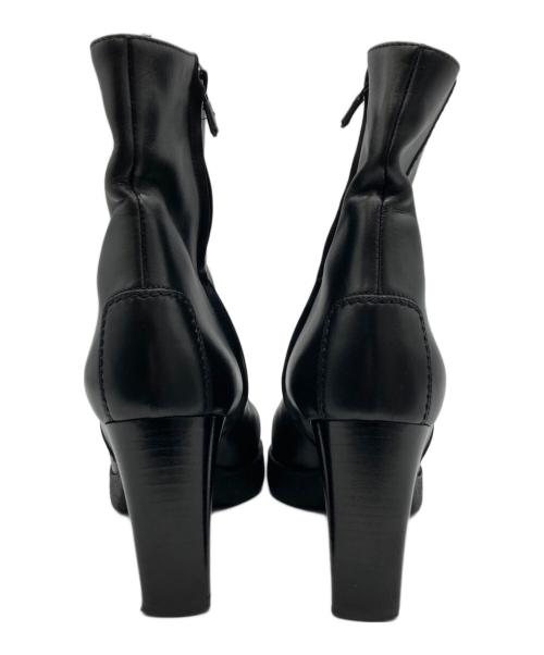 TOD'S（トッズ）TOD'S (トッズ) レザーヒールブーツ ブラック サイズ:7 1/2の古着・服飾アイテム