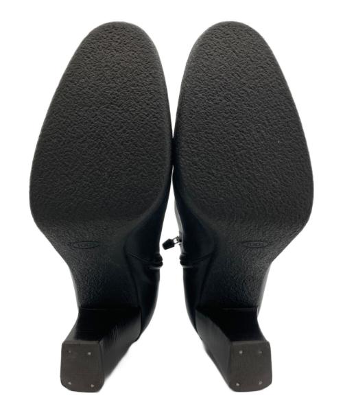 TOD'S（トッズ）TOD'S (トッズ) レザーヒールブーツ ブラック サイズ:7 1/2の古着・服飾アイテム