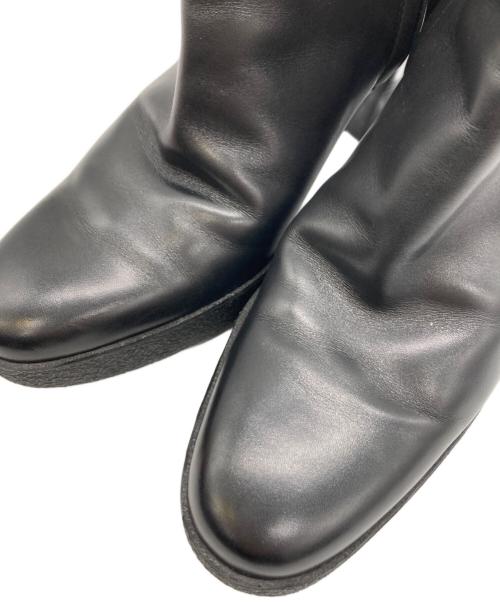 TOD'S（トッズ）TOD'S (トッズ) レザーヒールブーツ ブラック サイズ:7 1/2の古着・服飾アイテム