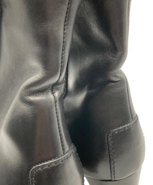 TOD'S（トッズ）TOD'S (トッズ) レザーヒールブーツ ブラック サイズ:7 1/2の古着・服飾アイテム