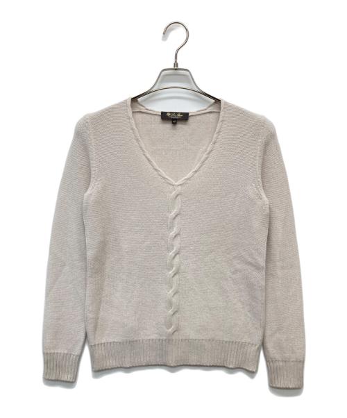 LORO PIANA（ロロピアーナ）LORO PIANA (ロロピアーナ) Vネックカシミヤニット ピンク サイズ:42の古着・服飾アイテム