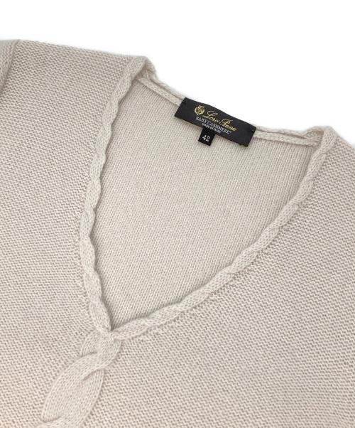LORO PIANA（ロロピアーナ）LORO PIANA (ロロピアーナ) Vネックカシミヤニット ピンク サイズ:42の古着・服飾アイテム