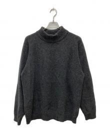ATON（エイトン）の古着「WOOL KANOKO MOCKNECK SWEATER」｜グレー