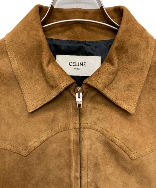 CELINE（セリーヌ）CELINE (セリーヌ) スウェードレザージップアップウエスタンジャケット/2E022754D ブラウン サイズ:46の古着・服飾アイテム