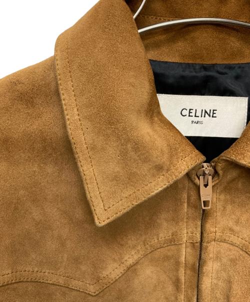 CELINE（セリーヌ）CELINE (セリーヌ) スウェードレザージップアップウエスタンジャケット/2E022754D ブラウン サイズ:46の古着・服飾アイテム