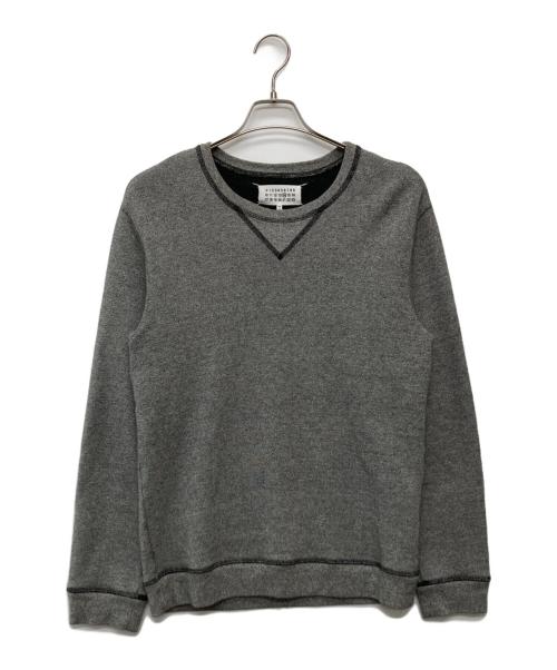 Maison Margiela（メゾンマルジェラ）Maison Margiela (メゾンマルジェラ) シープレザーエルボーパッチスウェット/S50GU0016 S25223 グレー サイズ:44の古着・服飾アイテム