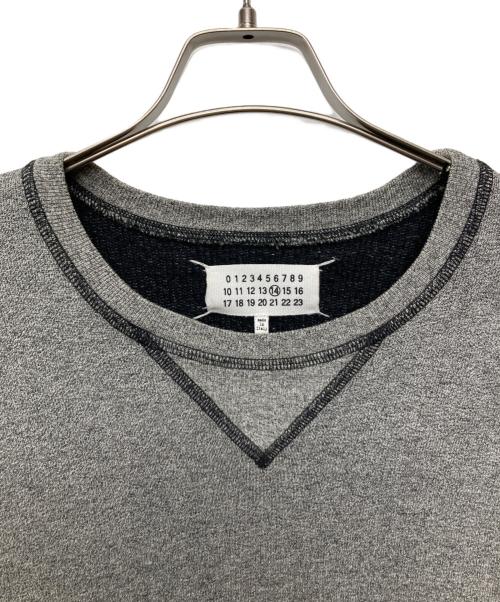 Maison Margiela（メゾンマルジェラ）Maison Margiela (メゾンマルジェラ) シープレザーエルボーパッチスウェット/S50GU0016 S25223 グレー サイズ:44の古着・服飾アイテム