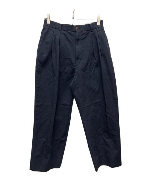 NEAT（ニート）NEAT (ニート) 2タックワイドテーパードチノ ネイビー サイズ:44の古着・服飾アイテム