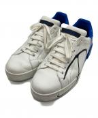 DOLCE & GABBANAドルチェ＆ガッバーナ）の古着「バイカラーロゴローカットスニーカー」｜ブルー×ホワイト