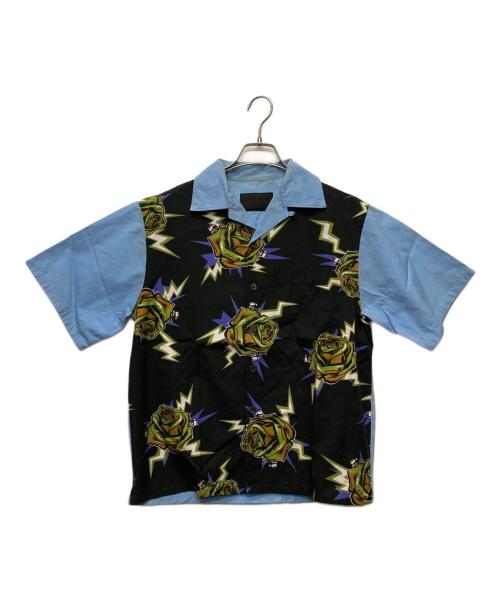 PRADA（プラダ）PRADA (プラダ) S/Sオープンカラーシャツ/UCS339 ブルー サイズ:Ｓの古着・服飾アイテム